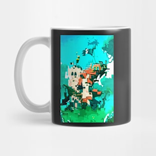 Abstract castle ship Mug